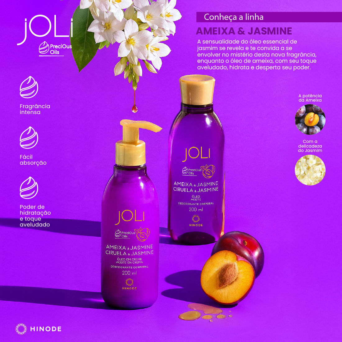 Imagem 7 de Óleo em Creme Joli Ameixa e Jasmine 200ml