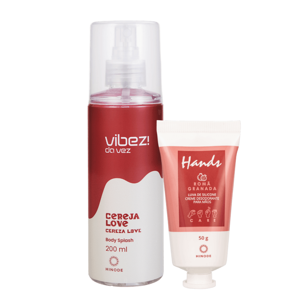 Kit Vibez Cereja + Luva de Silicone Dia dos Namorados